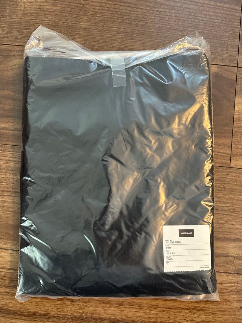 DESCENDANT ラガーシャツ サイズ3 ブラック