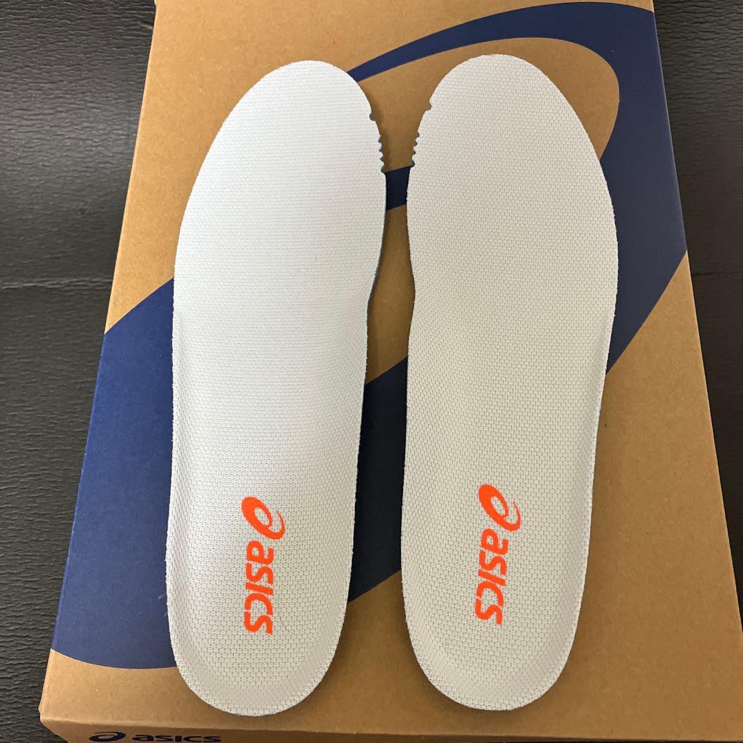 ASICS メタライズ 2バレーボールシューズ ホワイト/オレンジ　26.5cm