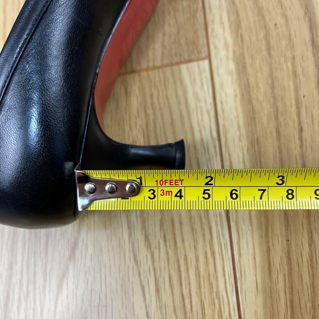 クリスチャンルブタン マルシアヴァラ レザー リボン付 パンプス 35.5 黒