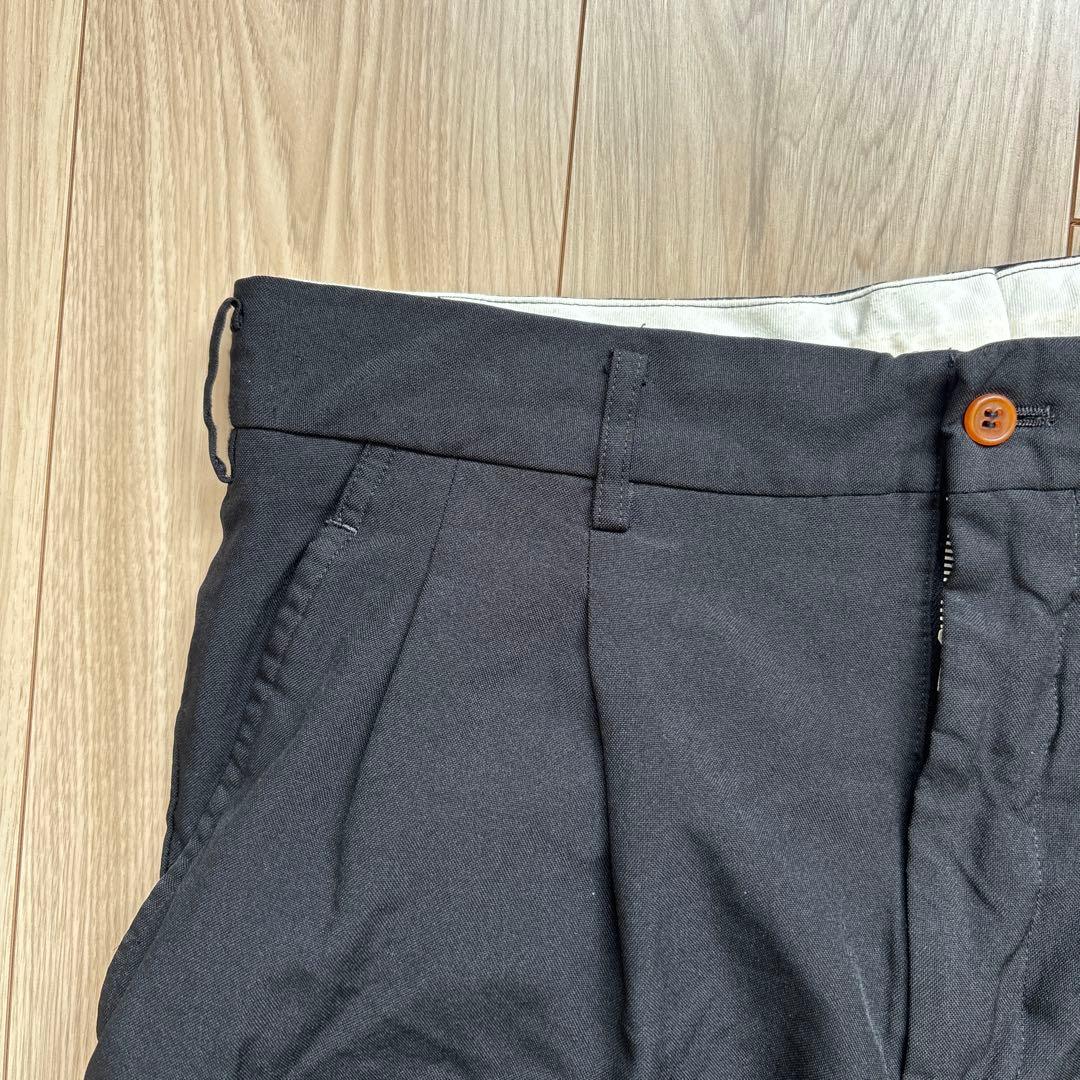 美品 コムデギャルソンオムドゥ ハーフパンツ ツータック ポリエステル縮絨 M