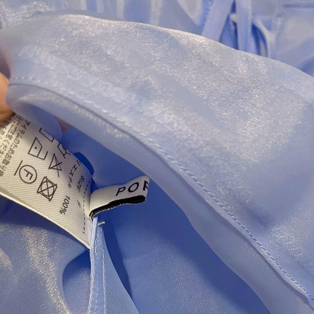 poppy あさぎーにょ オーガンジーオフショルダーキャミチュニック