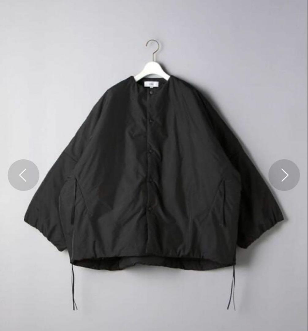 HYKE OXFORD COLLARLESS BIG JACKET 黒　サイズ1