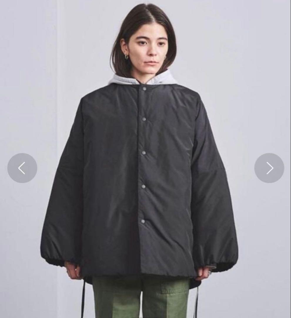 HYKE OXFORD COLLARLESS BIG JACKET 黒　サイズ1