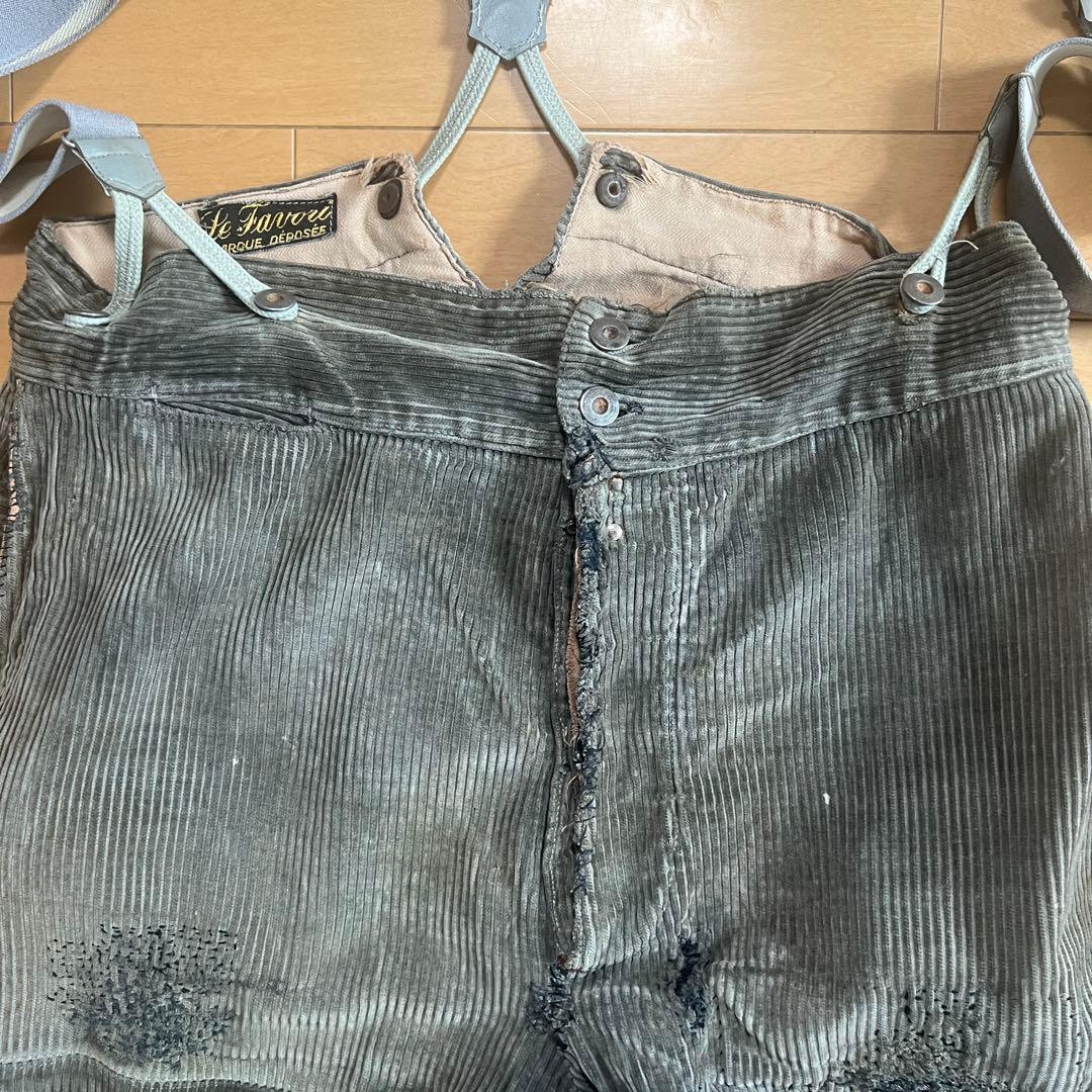 専用【希少・1930s】Le Favori コーデュロイパンツ 太畝