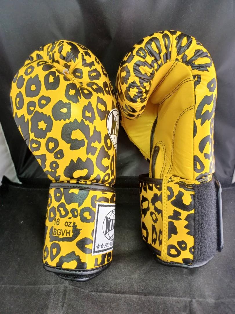 【未使用新品】　WINDY　ボクシンググローブ　16オンス　レオパード柄