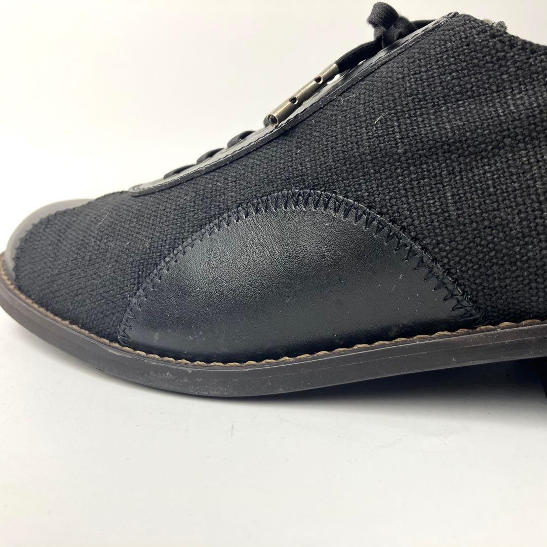 【良品】ジャンポールゴルチエ　オックスフォード　レースアップシューズ　黒　23