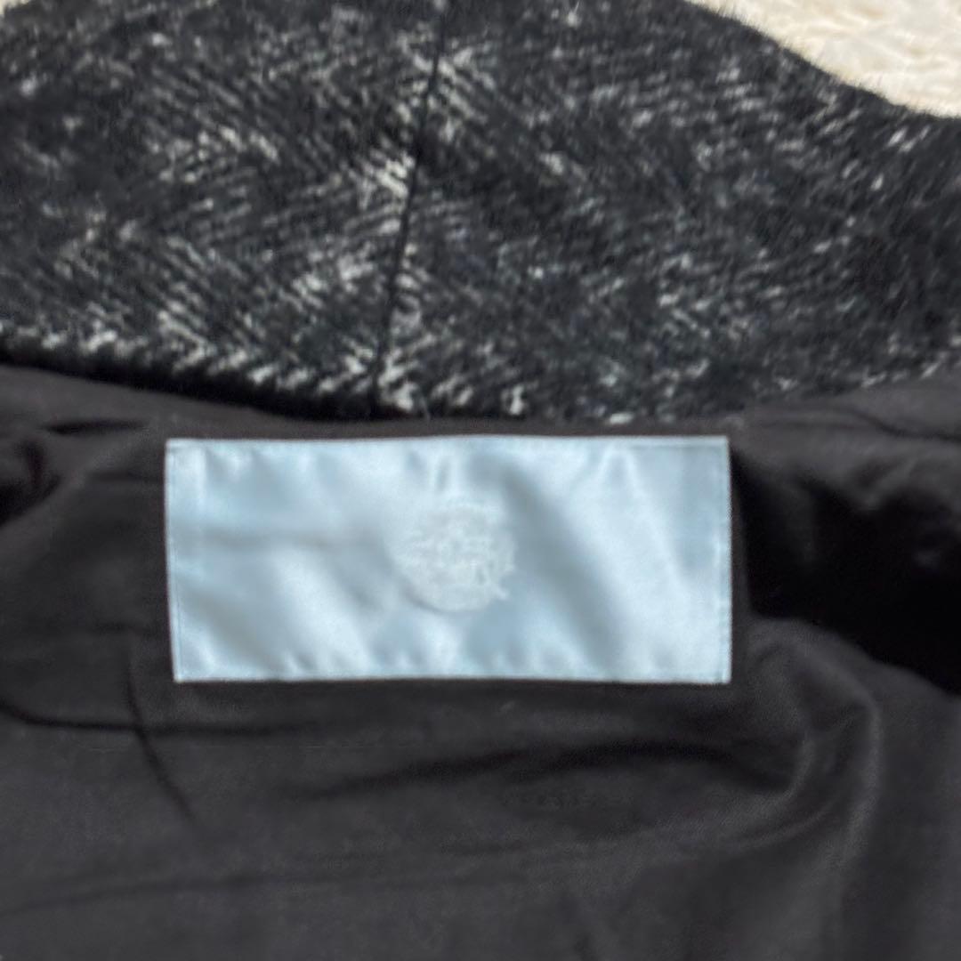 美品★ドゥルカマラ ヘリンボーン フード コート ドロップショルダー サイズ0