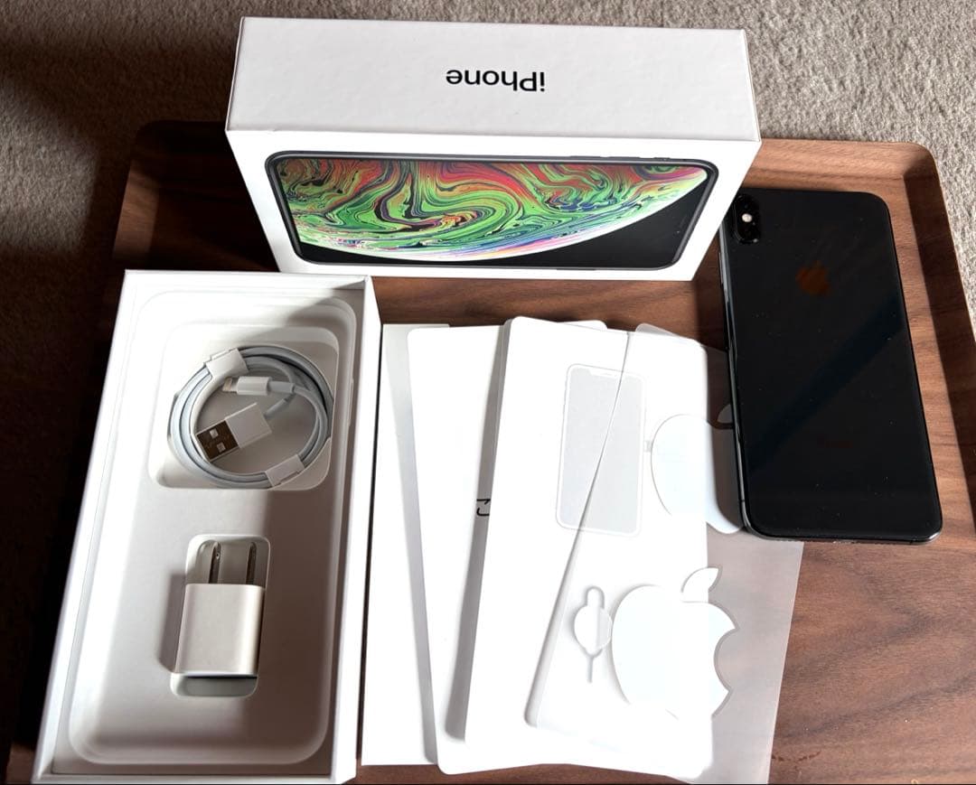 Apple iPhone XS MAX 256GB 付属品有 スペースグレイ黒