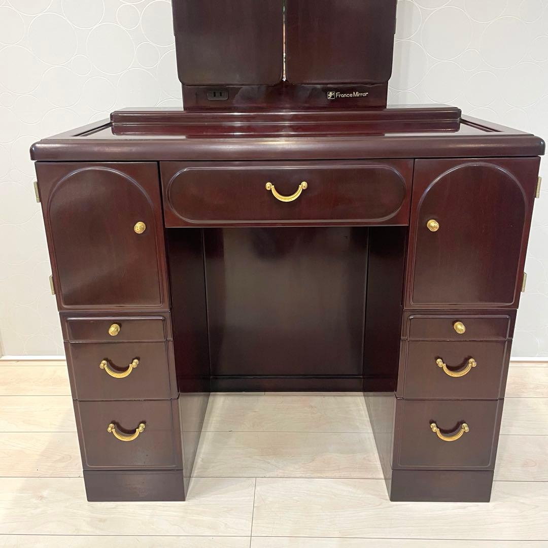 【フランスミラー】三面鏡ドレッサー 化粧台 ドレッサー 鏡台のみ（椅子は別出品）