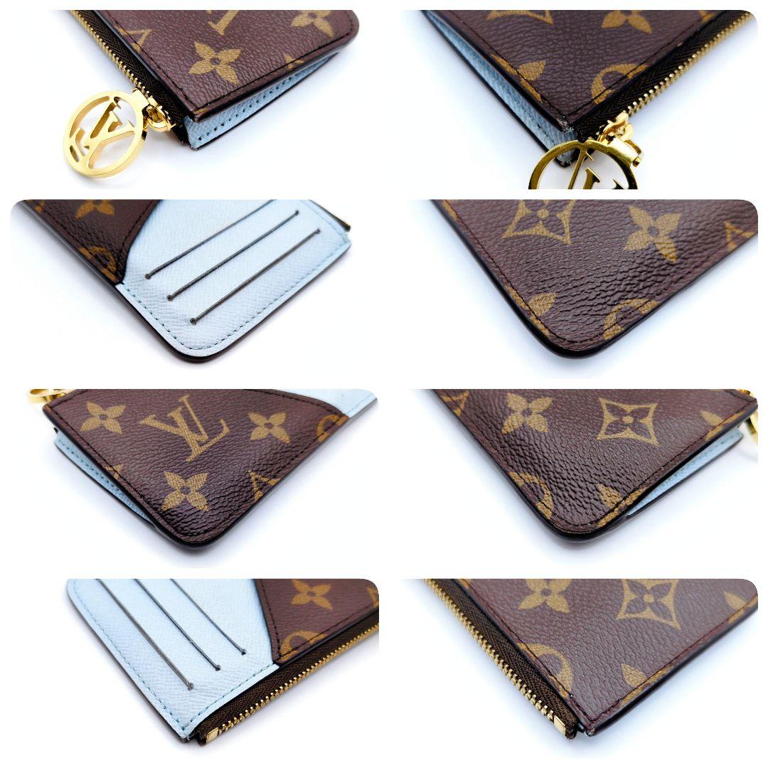 美品✨ルイヴィトン モノグラム フラグメントケース ポルトカルト ロミー ブルー