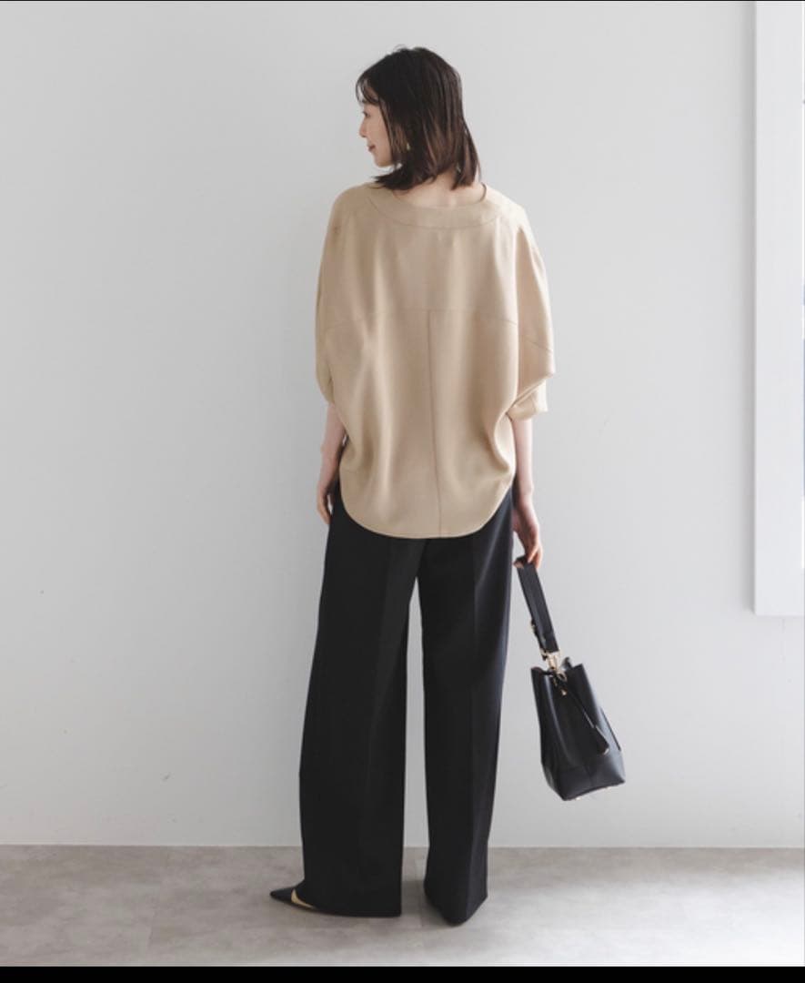 noble ブラウス シャツ エステルダブルクロスカーデブラウス