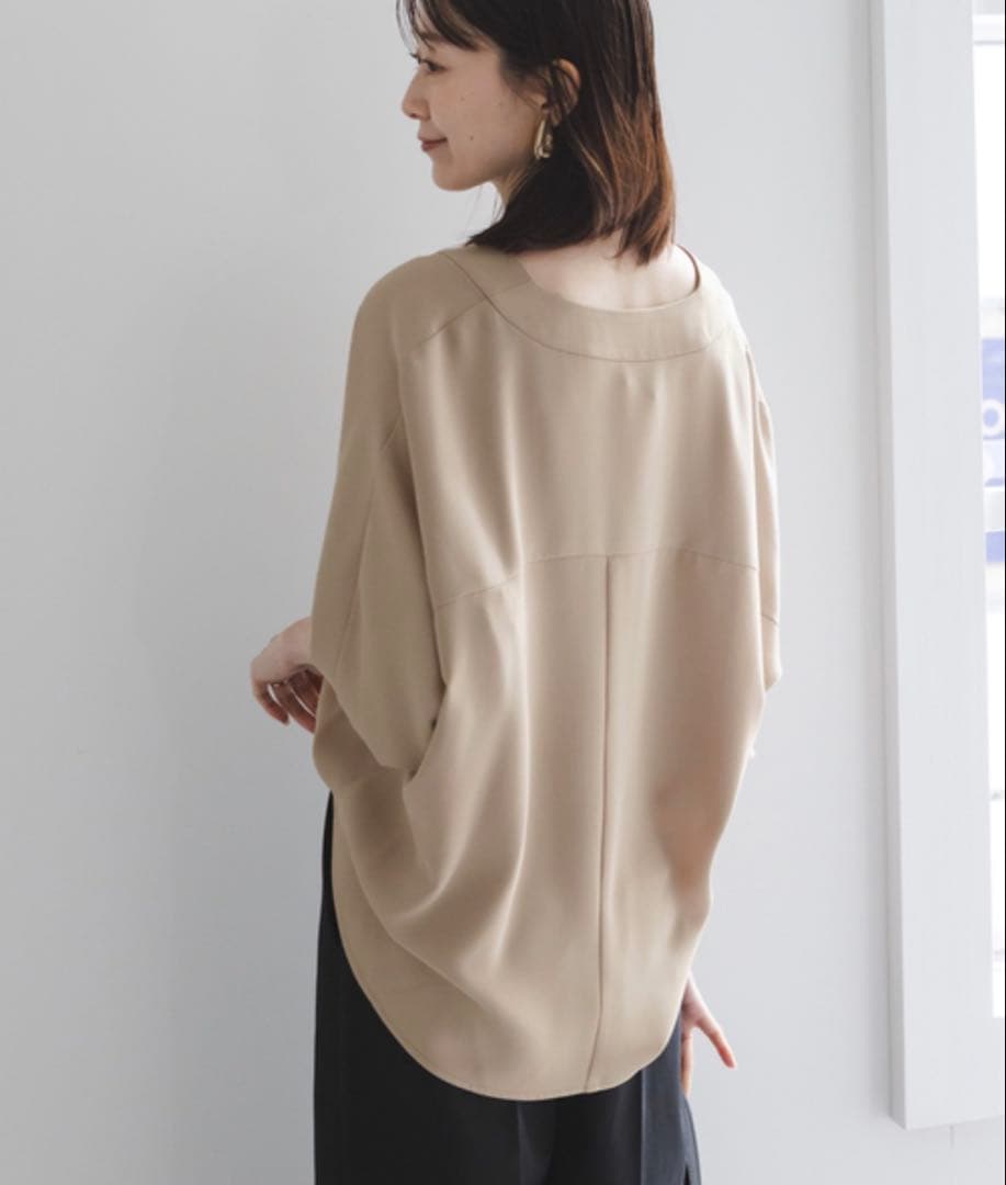 noble ブラウス シャツ エステルダブルクロスカーデブラウス