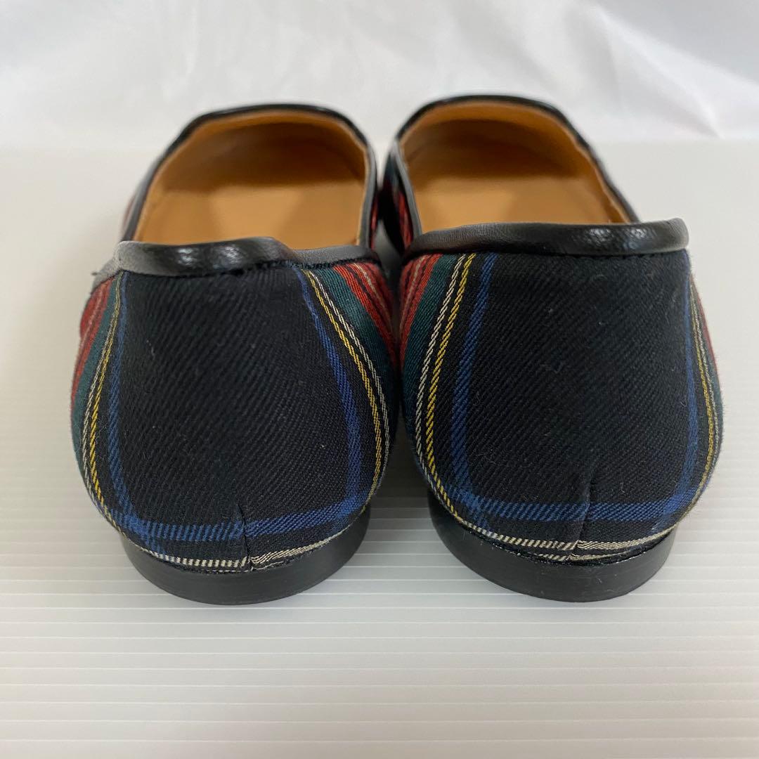 未使用ラルフローレン　フラットシューズ　タータンチェック