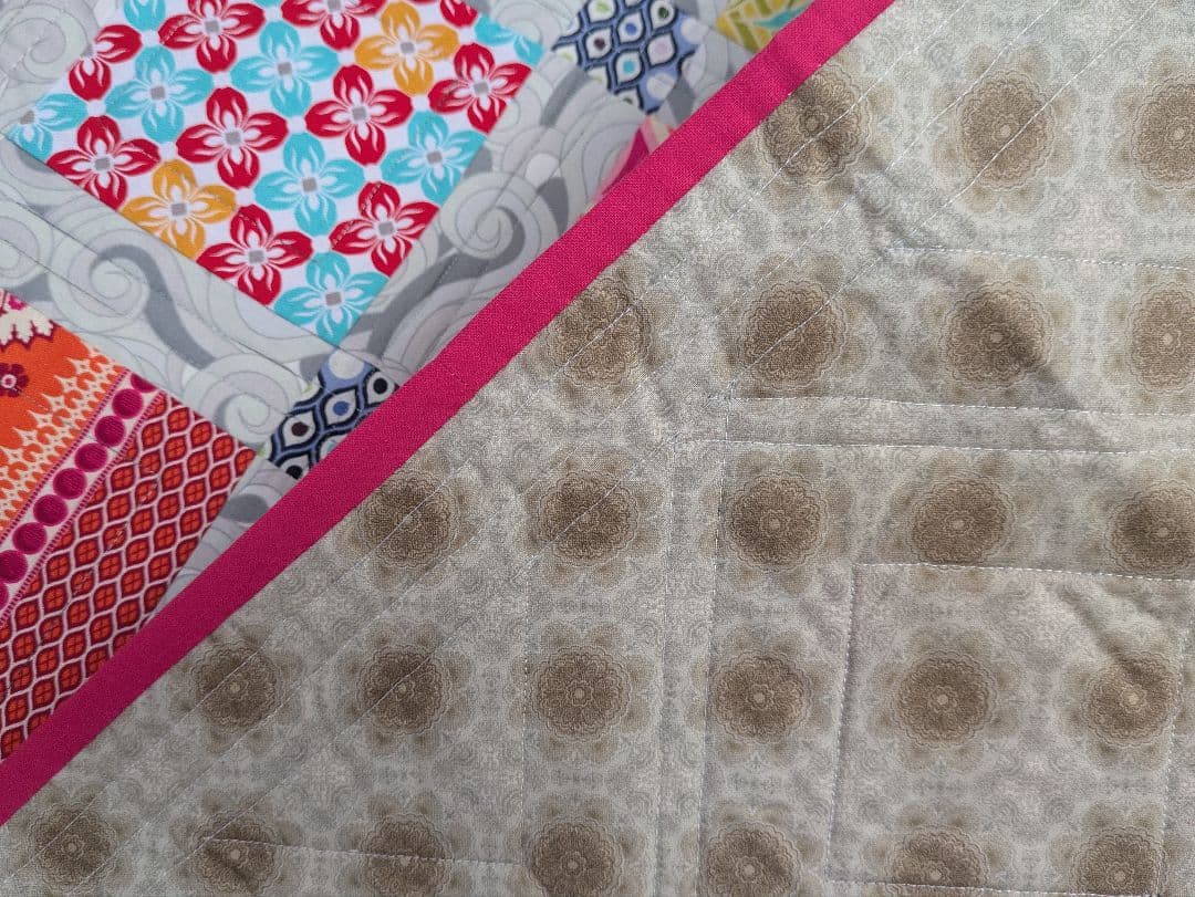 完全オリジナル！ ミシンキルトタペストリー Cotten&Steelスクエア