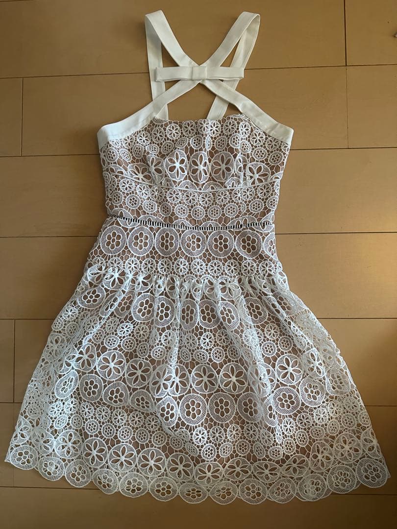 美品♡セルフポートレイト　ホワイトレースミニワンピース