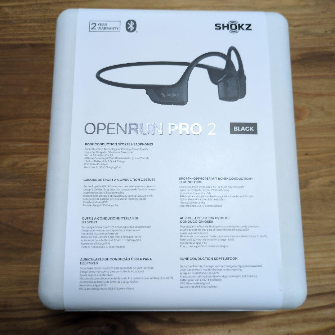 SHOKZ｜ショックス 骨伝導イヤホン OpenRun Pro 2 ブラック