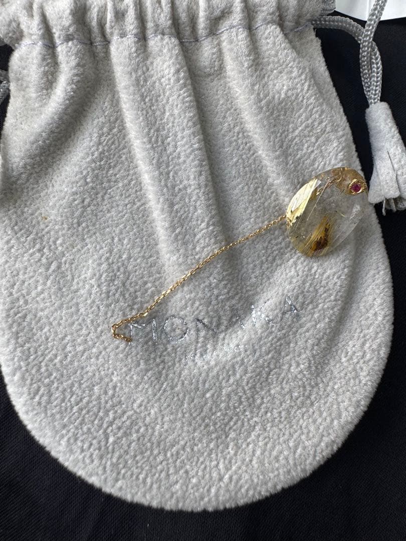 【美品】MONAKA jewelly ゴールデンルチルピアス(片耳用)