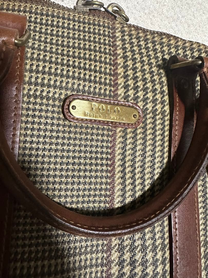 POLO RALPH LAUREN ボストンバッグ 千鳥格子 旅行バッグ