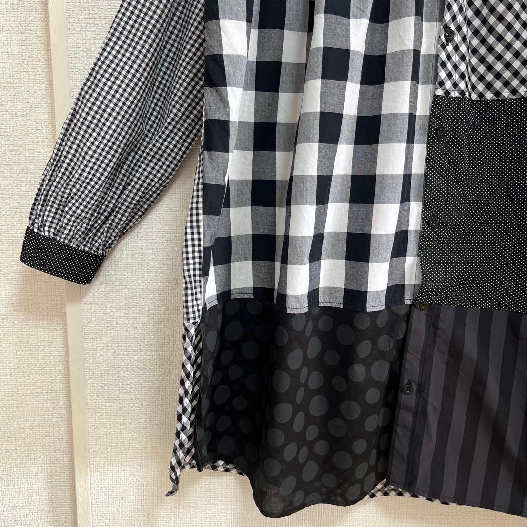 TORI-TO × BEAMS BOY チュニック パッチワーク ブラウス 長袖