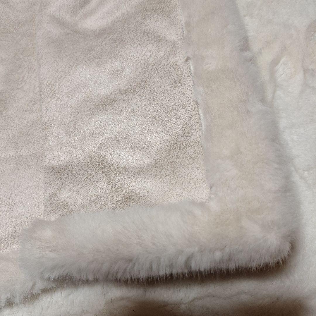 ファーコート ミンク/カシミヤ混 もこもこ ロング丈 毛皮ジャケット