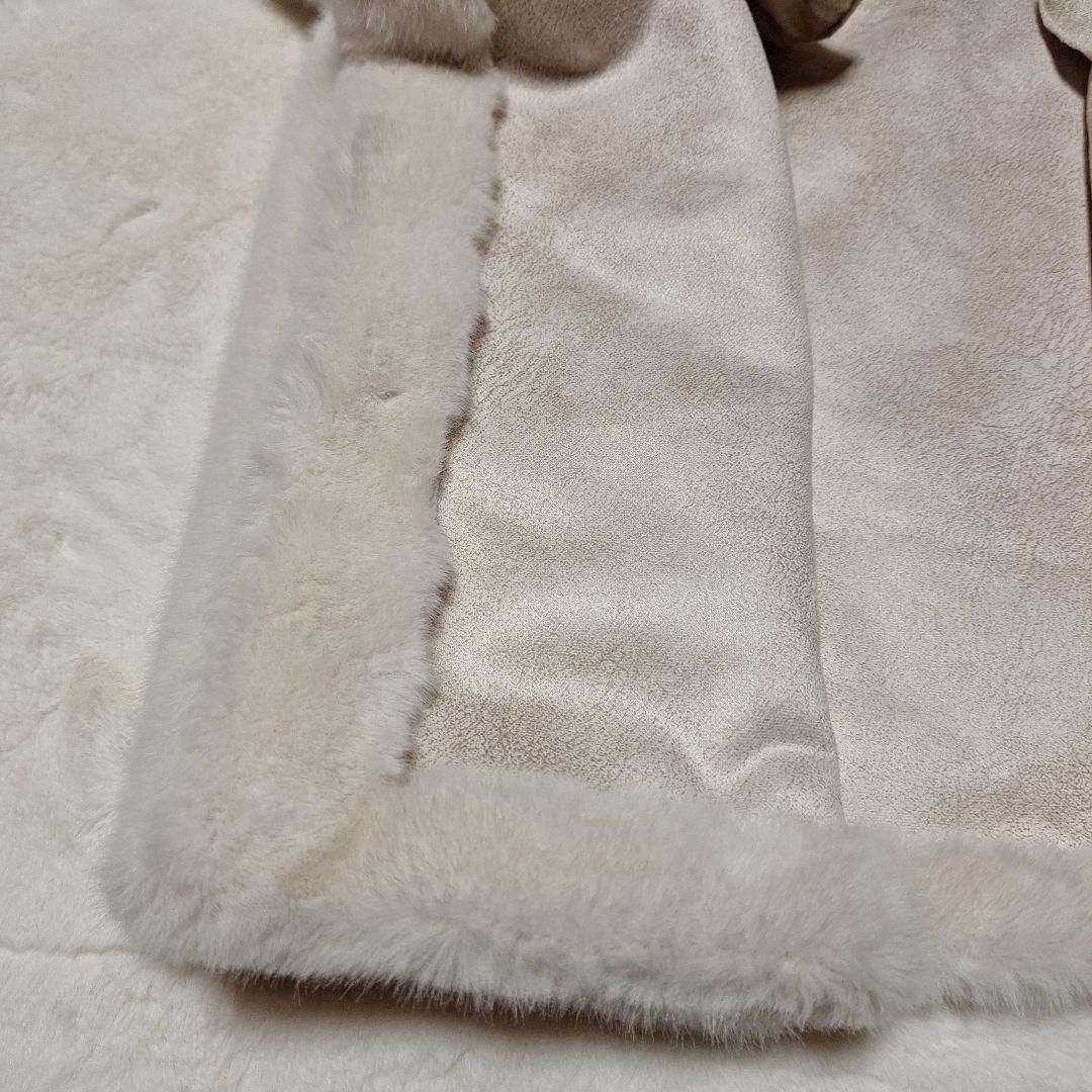 ファーコート ミンク/カシミヤ混 もこもこ ロング丈 毛皮ジャケット