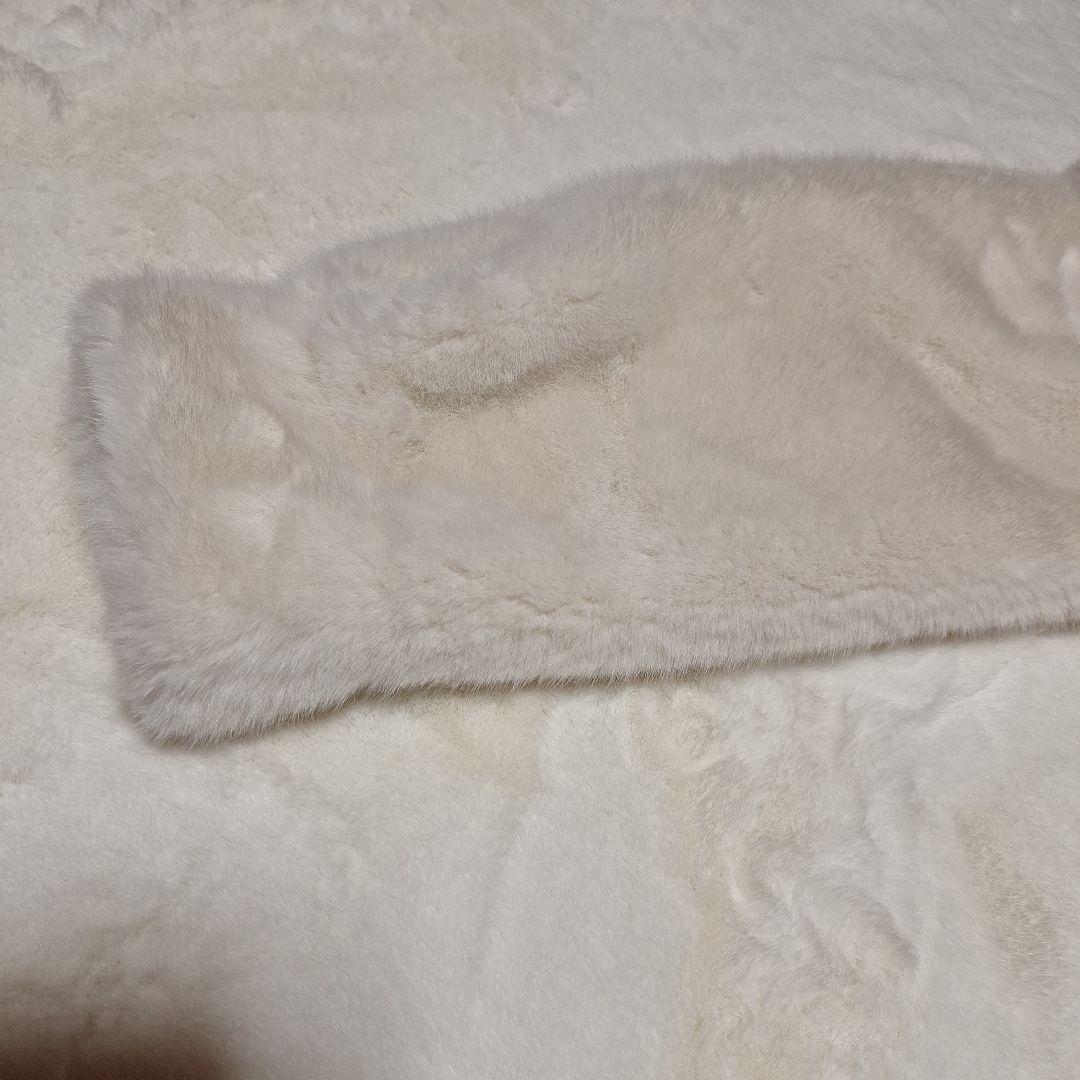 ファーコート ミンク/カシミヤ混 もこもこ ロング丈 毛皮ジャケット