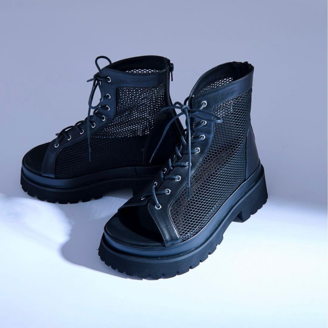 新品未使用　Ellno Loset エルノロゼット　メッシュブーツサンダル