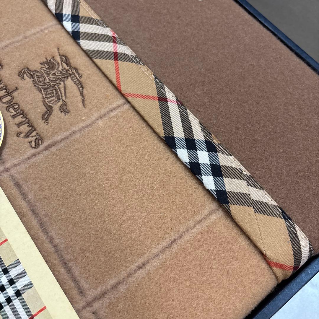 Burberry 純毛毛布ウール100% 綿毛布　2枚セット