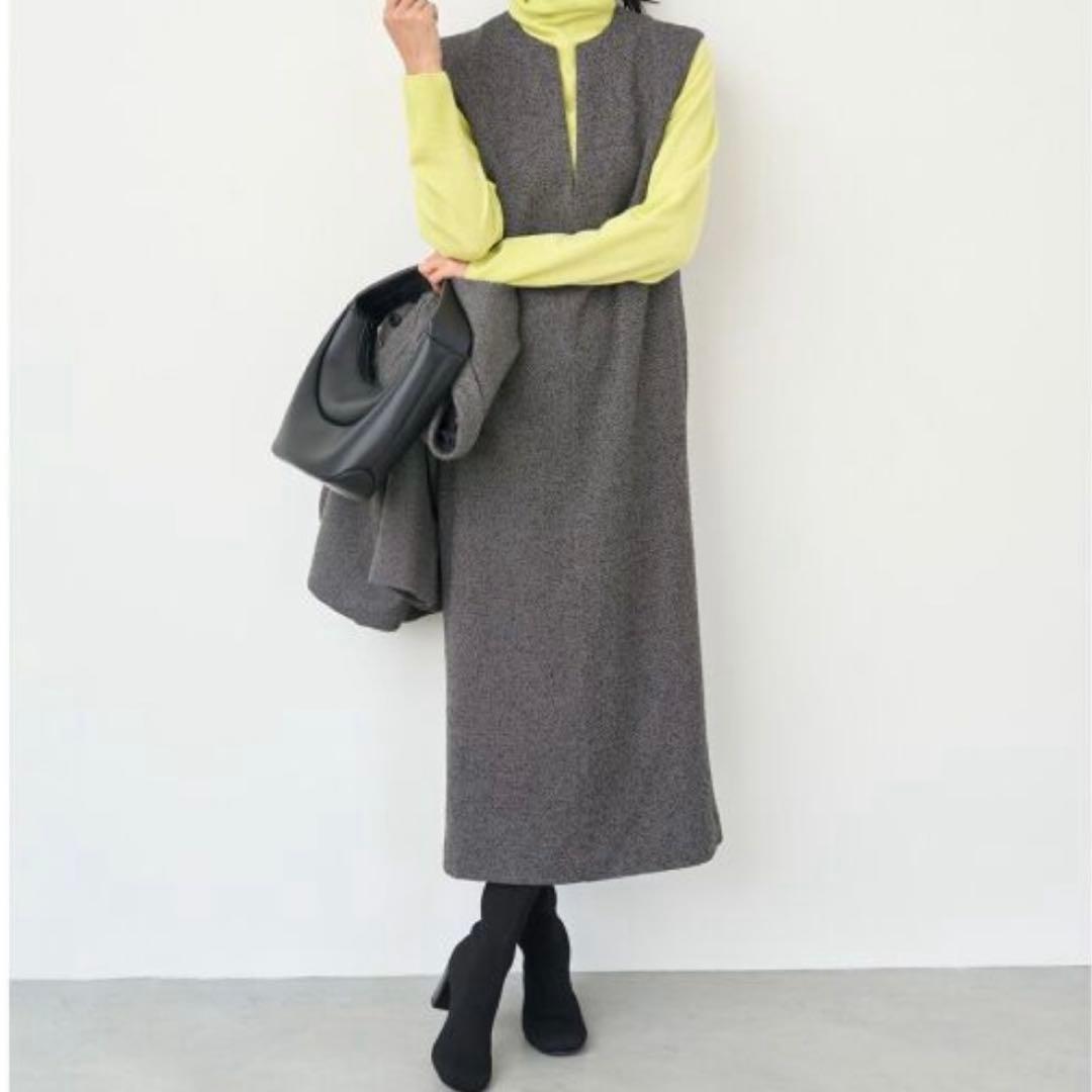 新品未使用　アンフィーロ　リングツイードジャンスカ　ブラック　M UNFILO