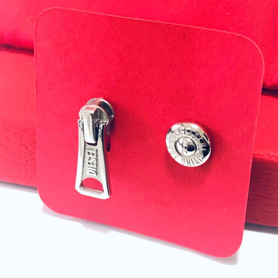美品 DIESEL ファスナー ラウンド ピアス セット F252007