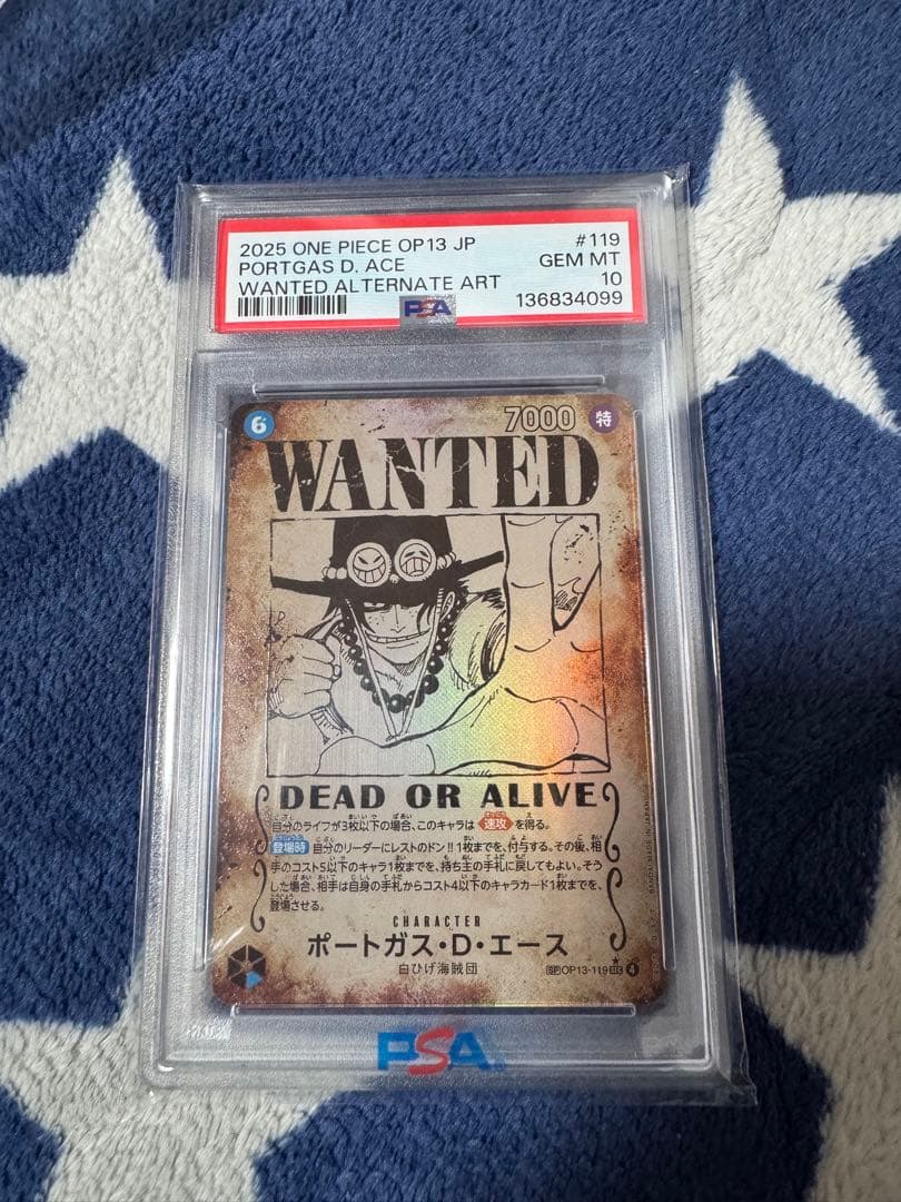 ポートガス・D・エース WANTEDカード 手配書