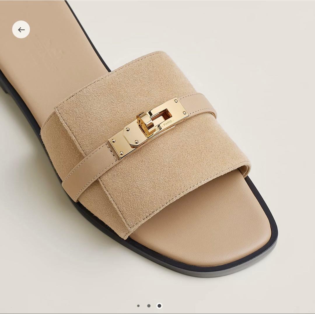 HERMES エルメス　サンダル　ジュリア　ゴールド金具