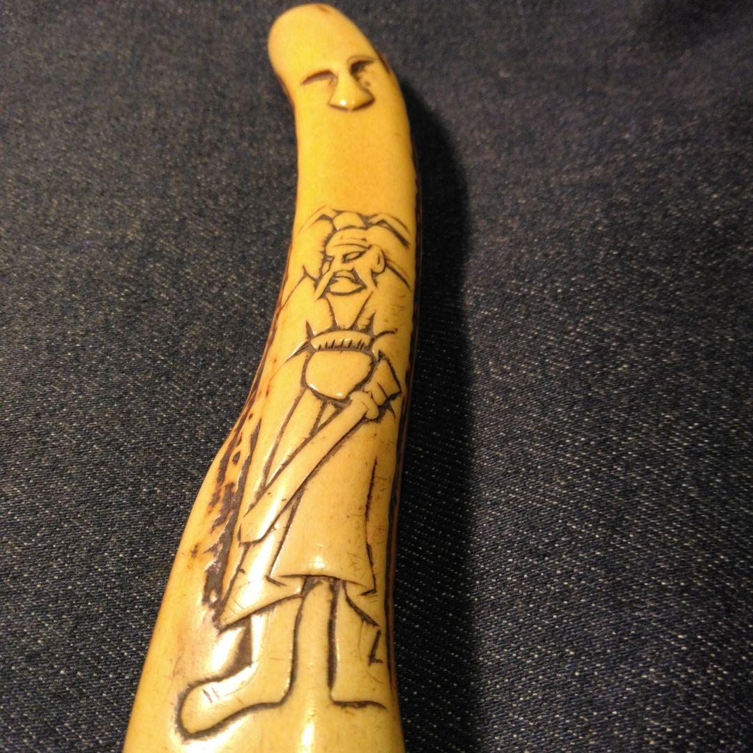 古い　キセル入れ　骨董 鹿の角