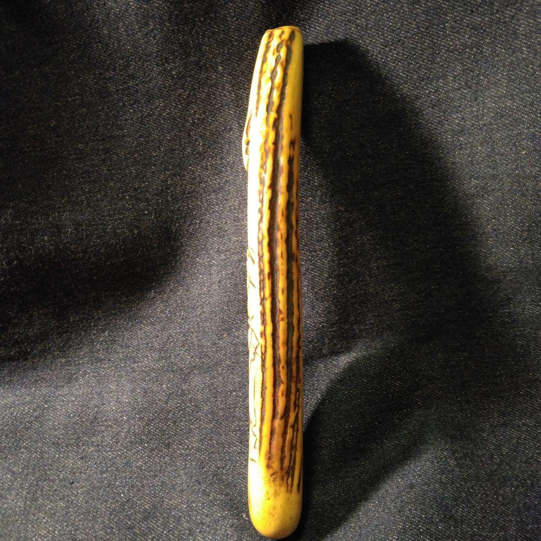 古い　キセル入れ　骨董 鹿の角