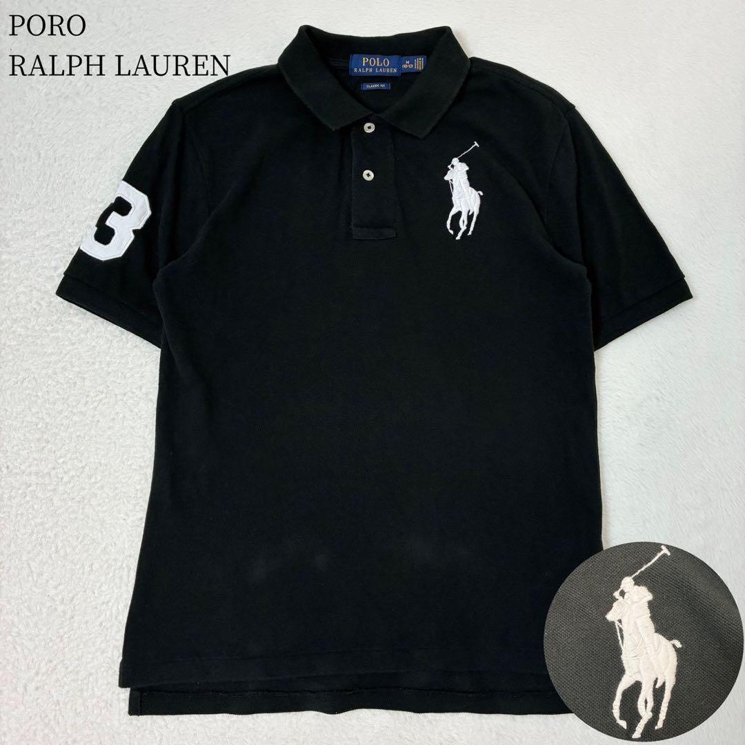 ポロラルフローレン　ポロシャツ　半袖　ビックポニー　ブラック　レディースXS相当