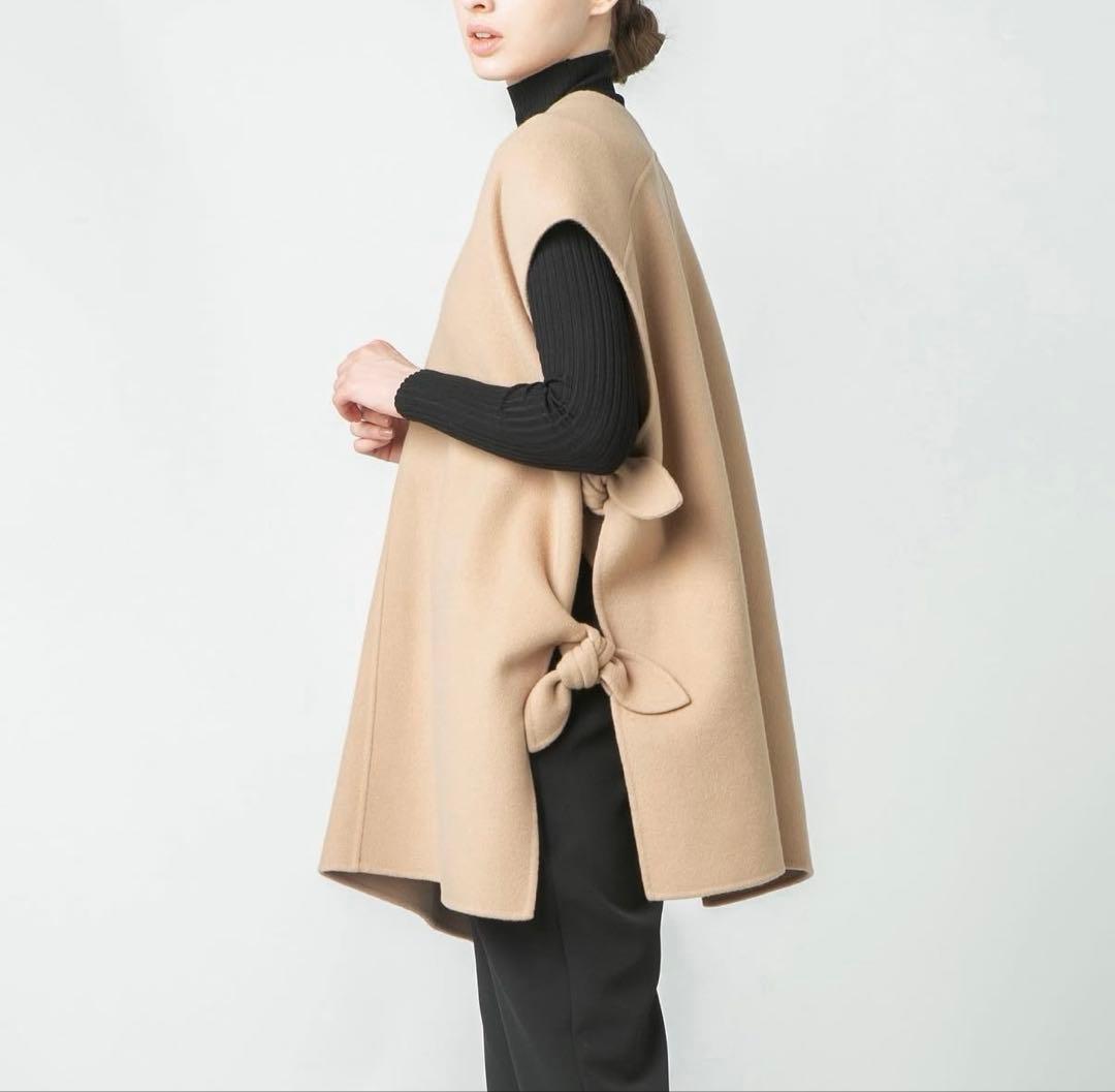 美品 Have ヘイヴ　リボンウールリバージレ　チャコール