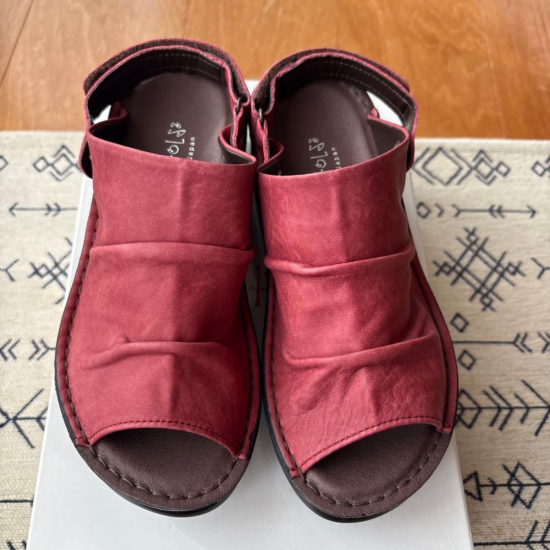 新品　インコルジェ　コンフォートサンダル　赤　S