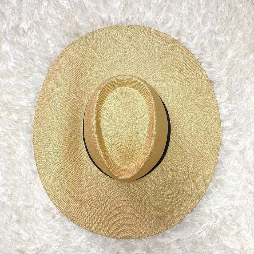 CHANEL シャネル ココマーク付き ストローハット ロングブリム