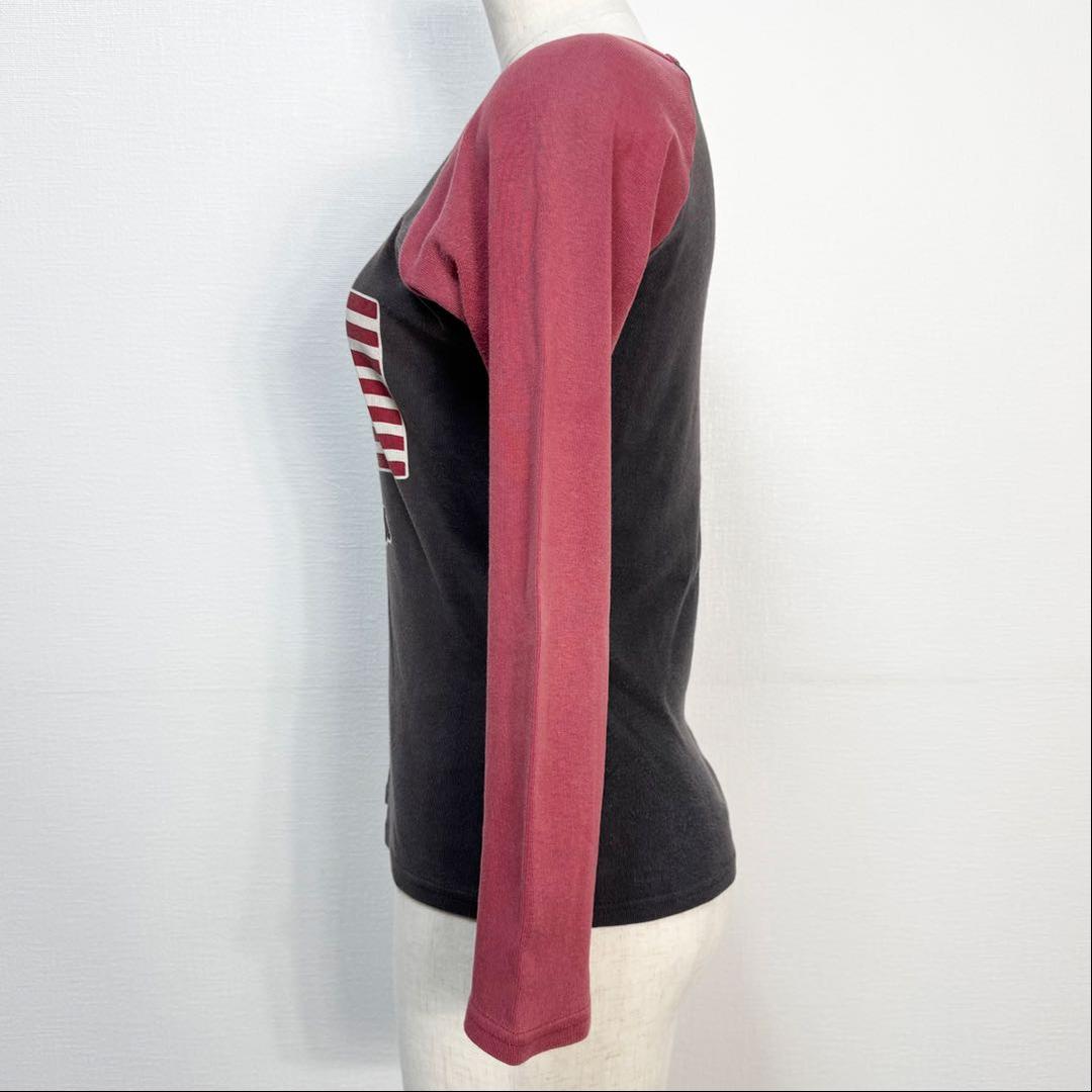 y2k❤️ 00s HYSTERIC GLAMOUR 星条旗 ガール ロゴ ロンT