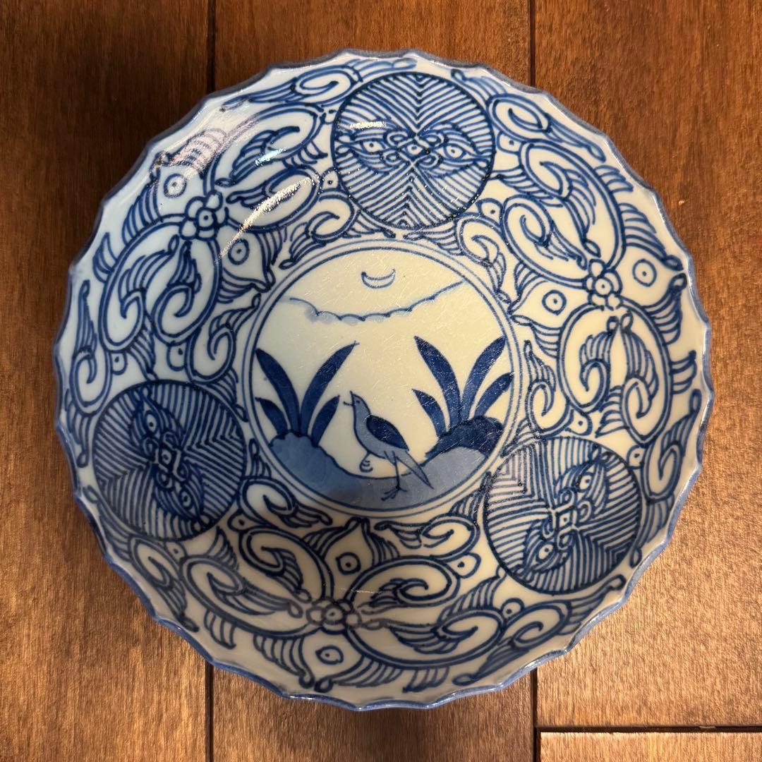 古伊万里　染付　太明年製　円皿　5枚セット