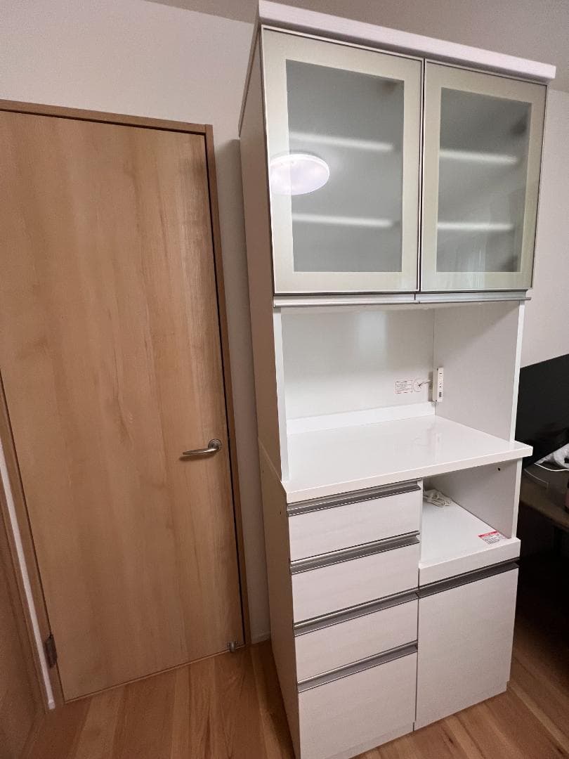 ニトリ　キッチンボード　リガーレ８０　ホワイト