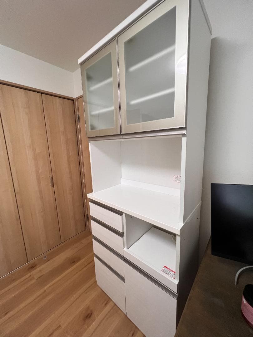 ニトリ　キッチンボード　リガーレ８０　ホワイト