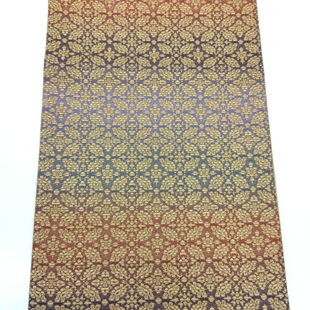 袋帯 輪奈織 花菱七宝 花角 24M351f