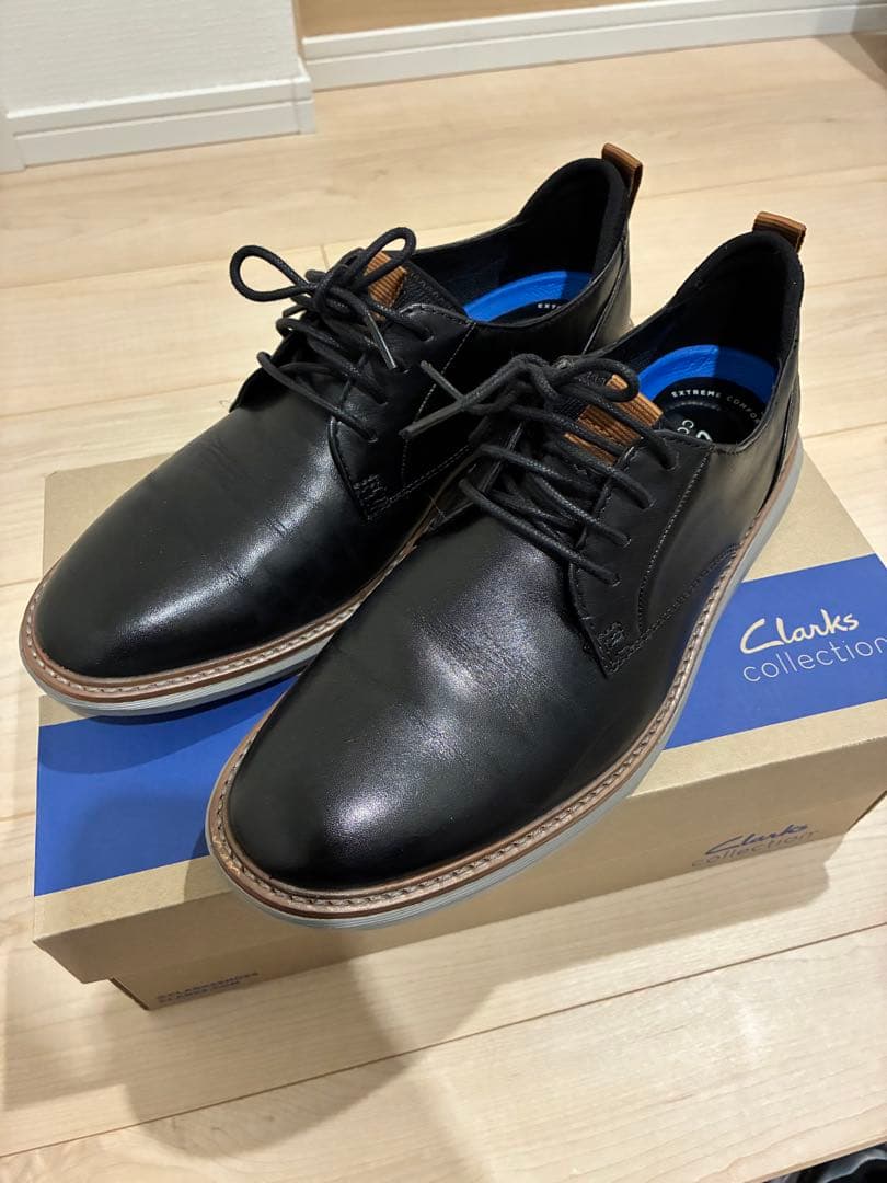 【美品】Clarks ブランティンプレーン（ブラックレザー）