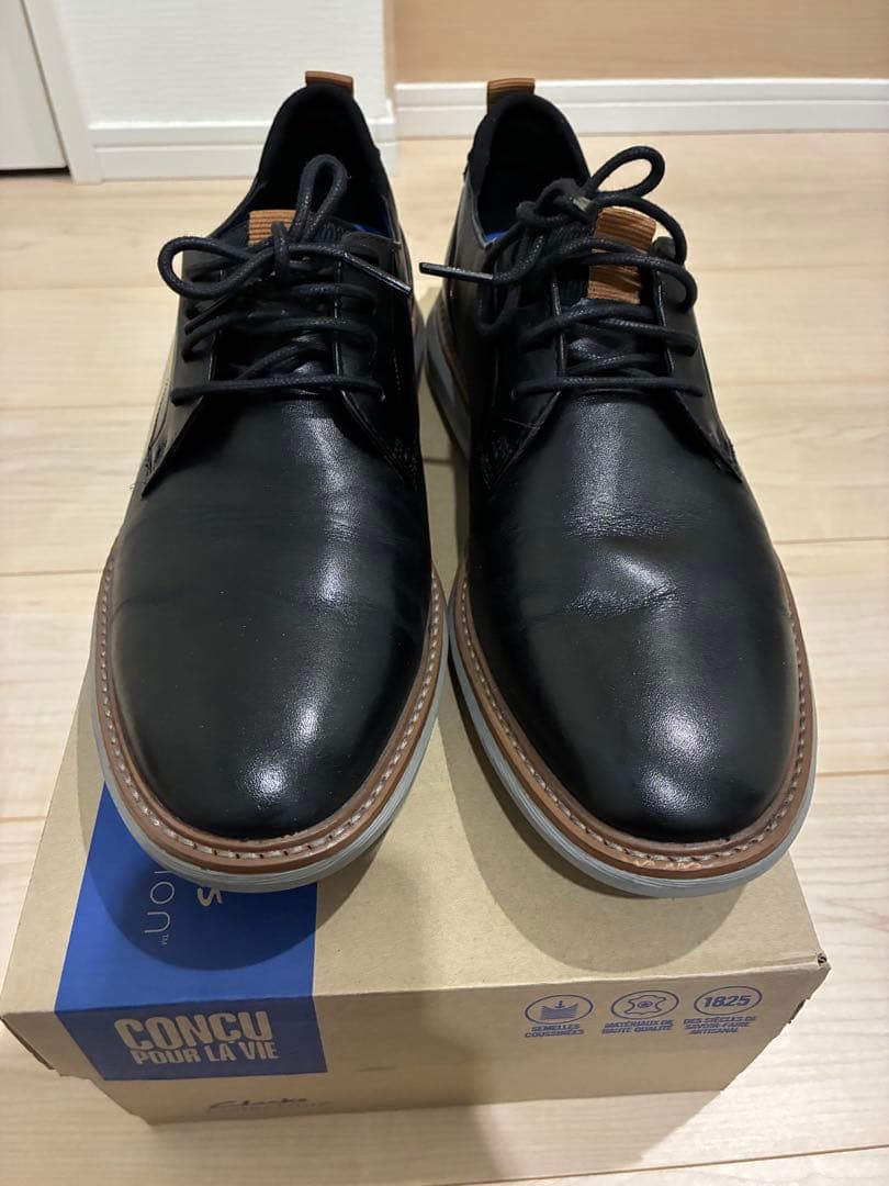 【美品】Clarks ブランティンプレーン（ブラックレザー）