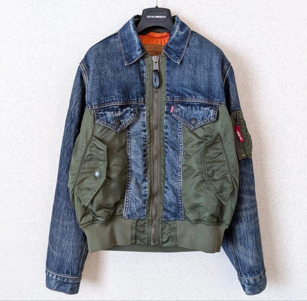 希少完売XS LEVI’S MA-1 HYBRID TRUCKER JACKET