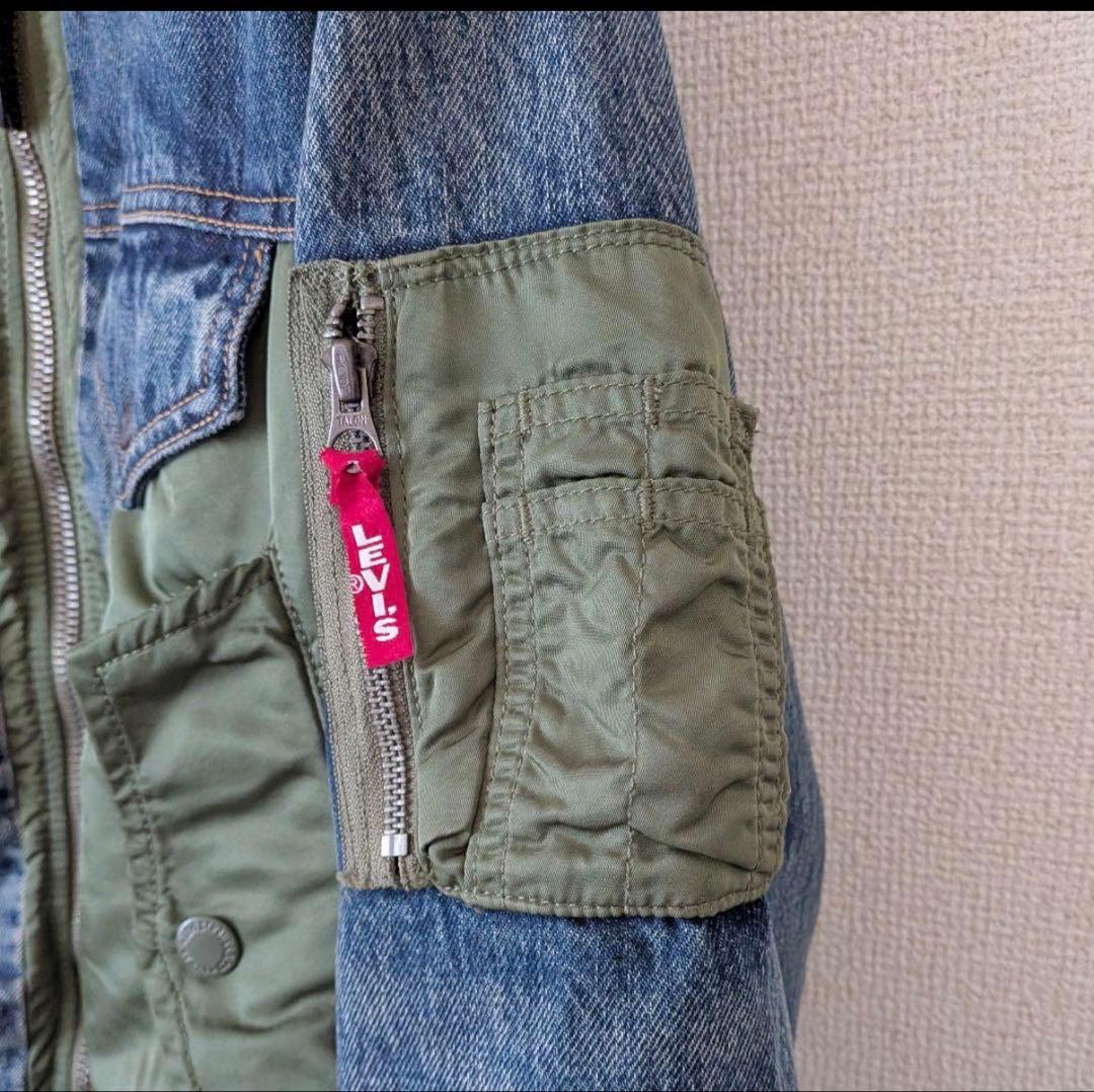 希少完売XS LEVI’S MA-1 HYBRID TRUCKER JACKET