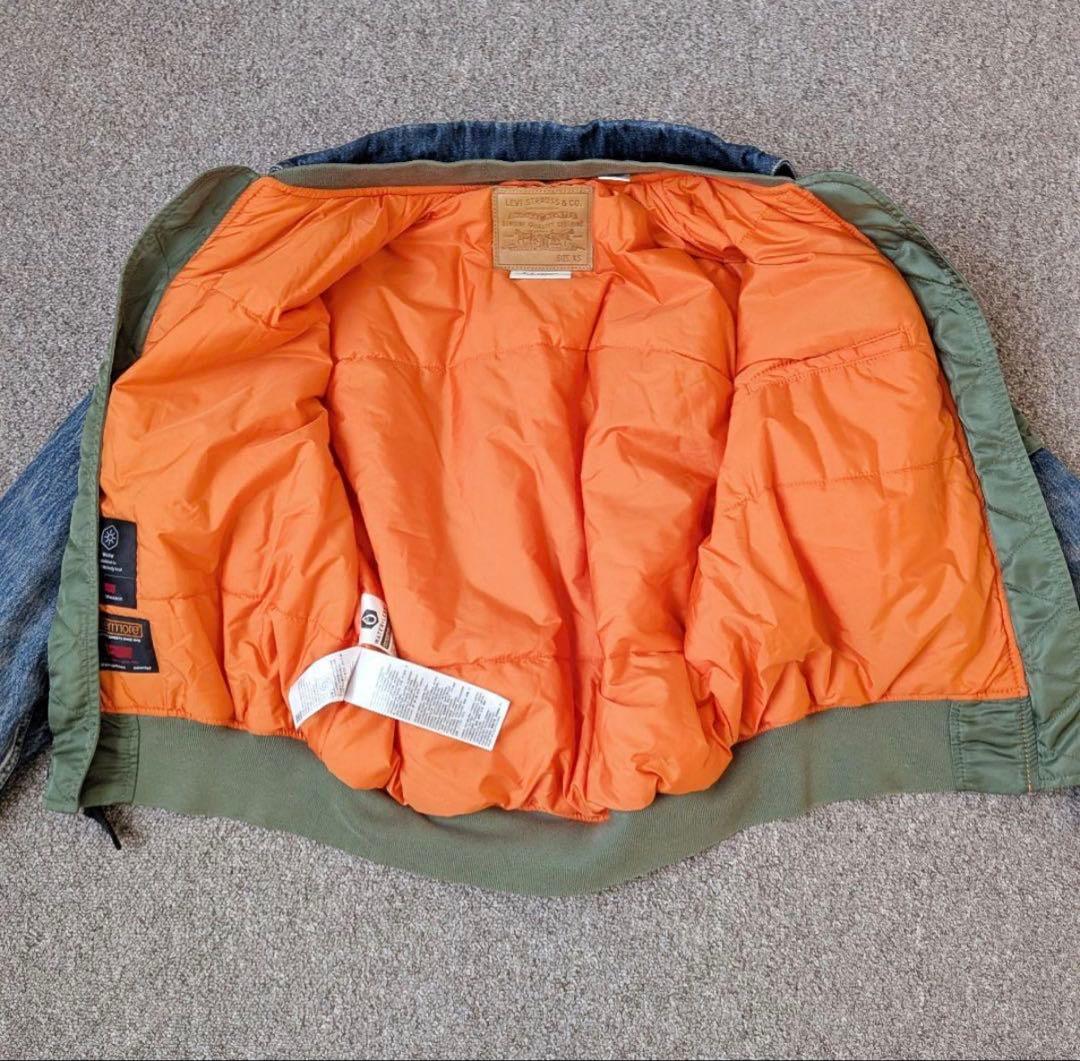 希少完売XS LEVI’S MA-1 HYBRID TRUCKER JACKET