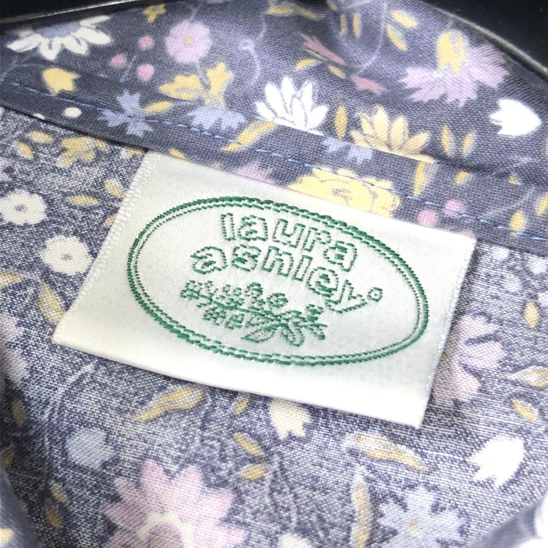 未使用級　ローラアシュレイ　ロングワンピース　シャツ　花柄✨　レトロ風✨