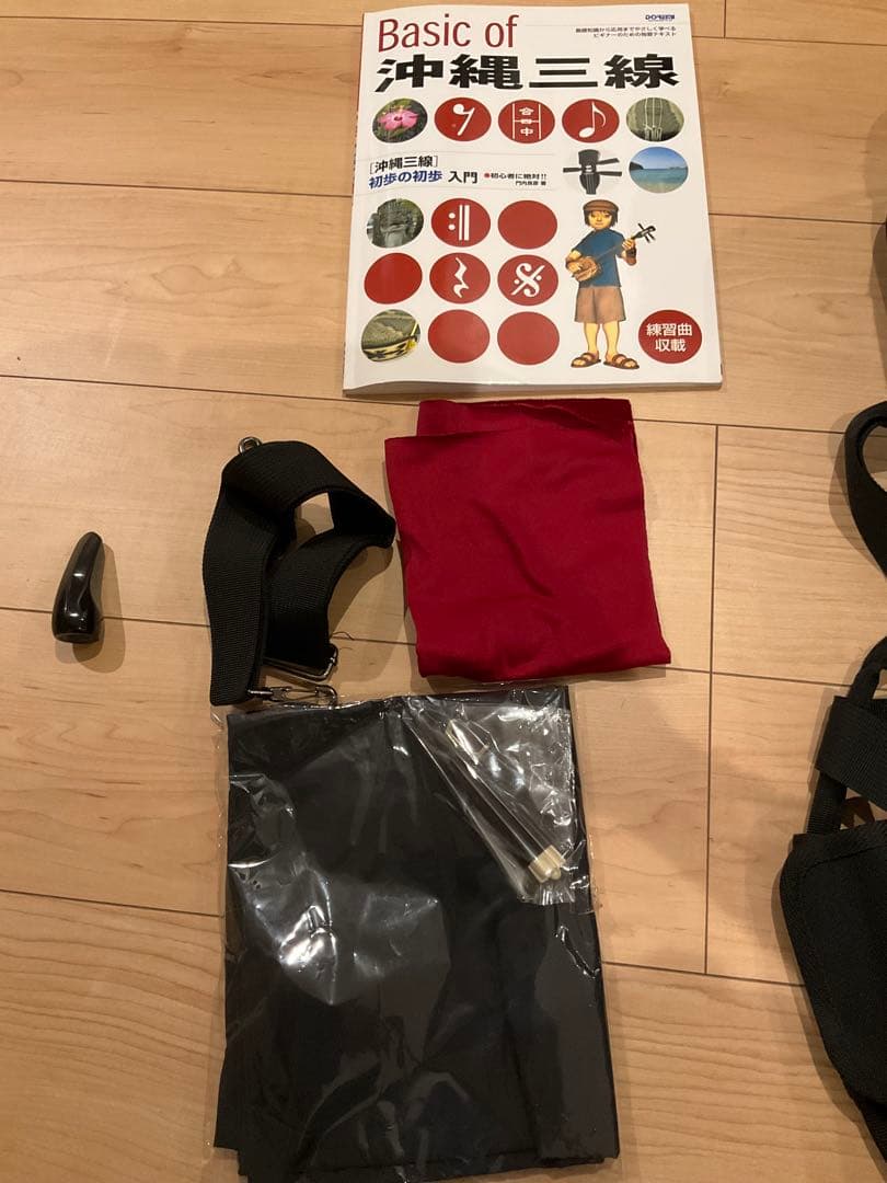 沖縄三線 三味線 ヘビ柄　ケース付 民族楽器 弦楽器